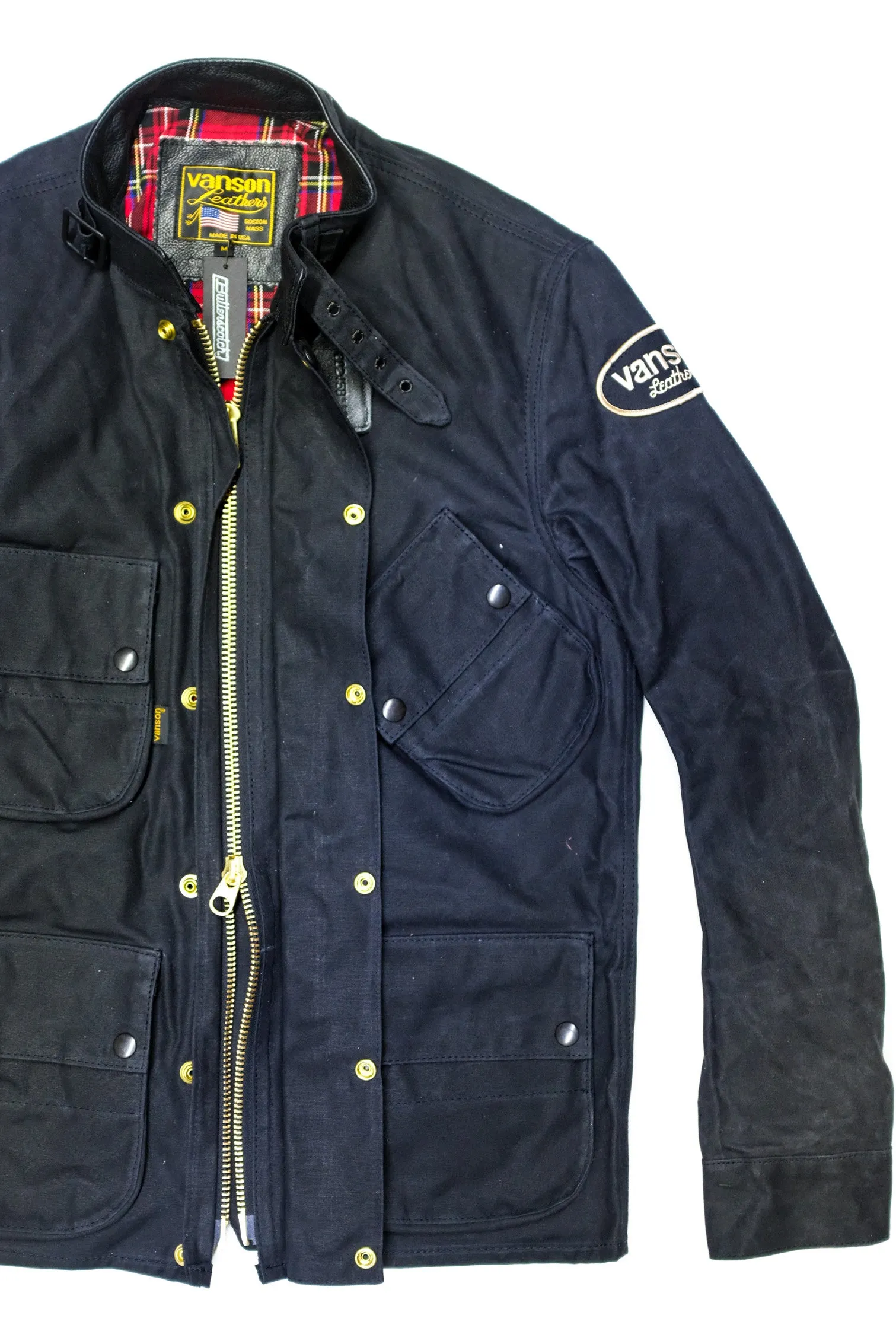 Vanson - Stormer Jacket - Black Waxed Canvas