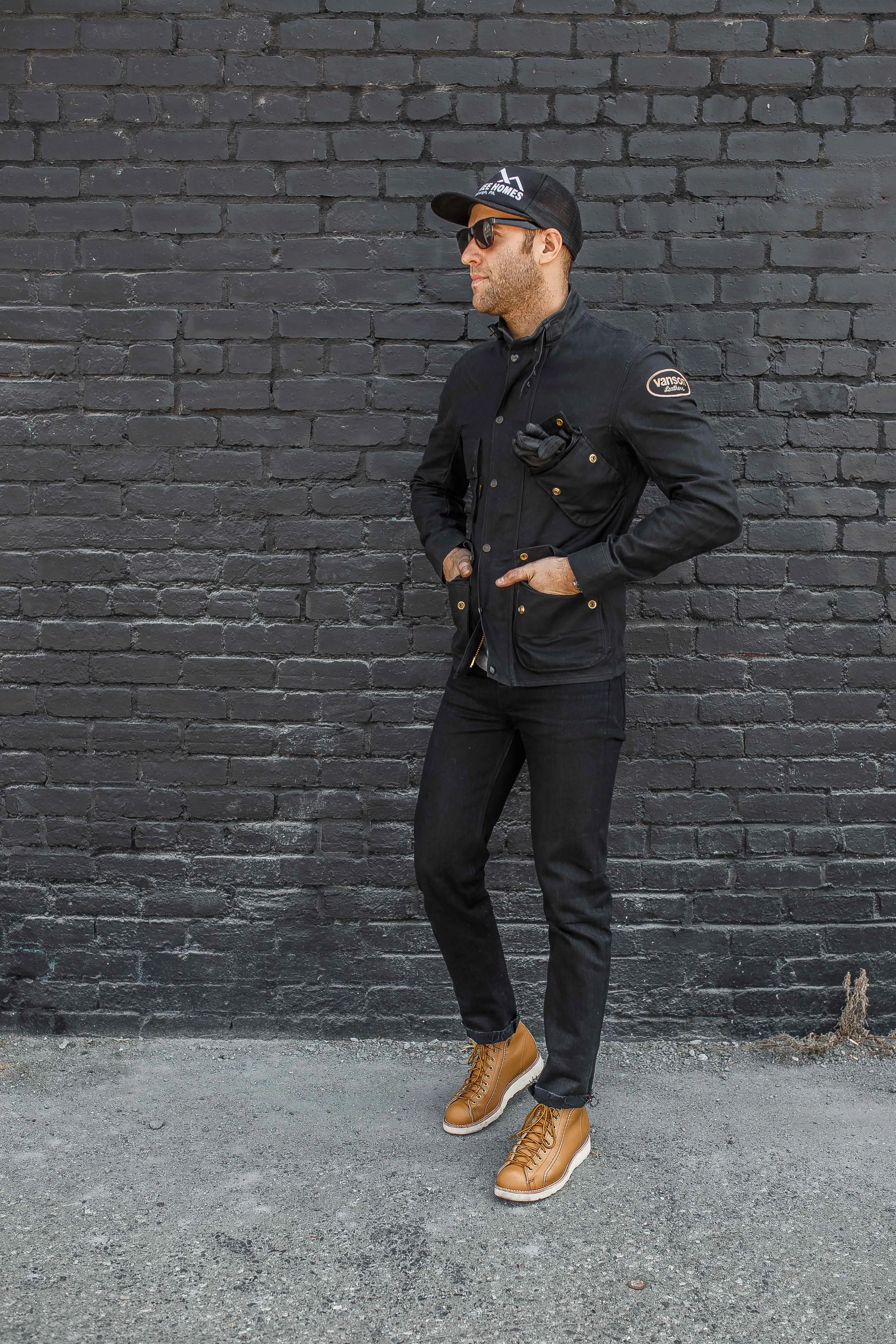 Vanson - Stormer Jacket - Black Waxed Canvas