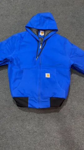 Vintage Carhartt Rework Style Electric Blue Hooded Jackets - MOQ 20 pcs