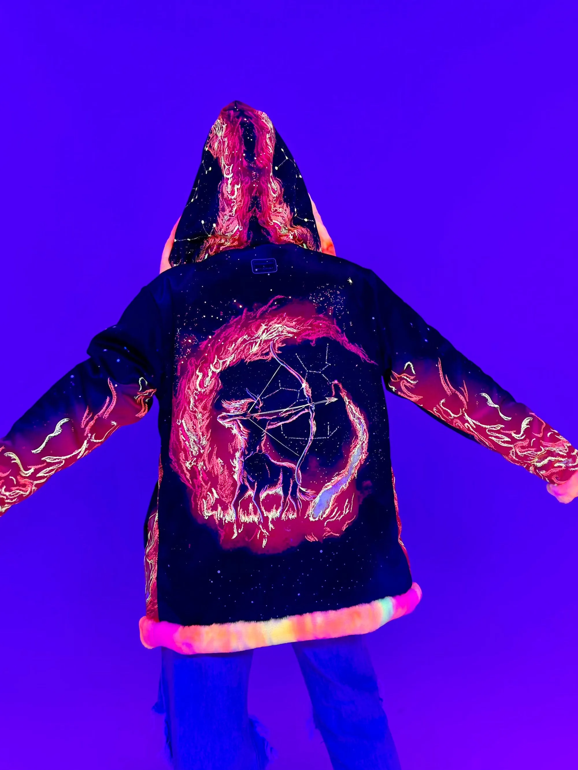 Zodiac Dreams ♐️ Sagittarius Reversible Faux Fur Jacket